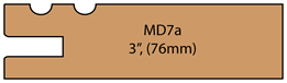 Allstyle Cabinet Doors: Miter Profile MD7a(76mm)